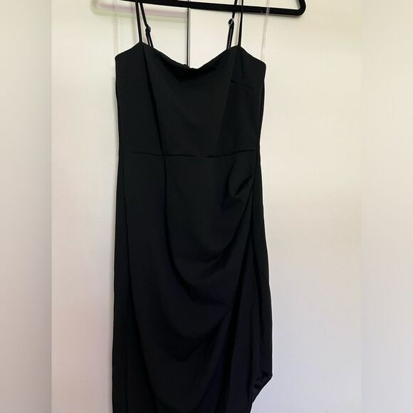 Blue Blush Size Large Black Asymmetrical Cocktail Dress NWOT - Picture 2 of 7